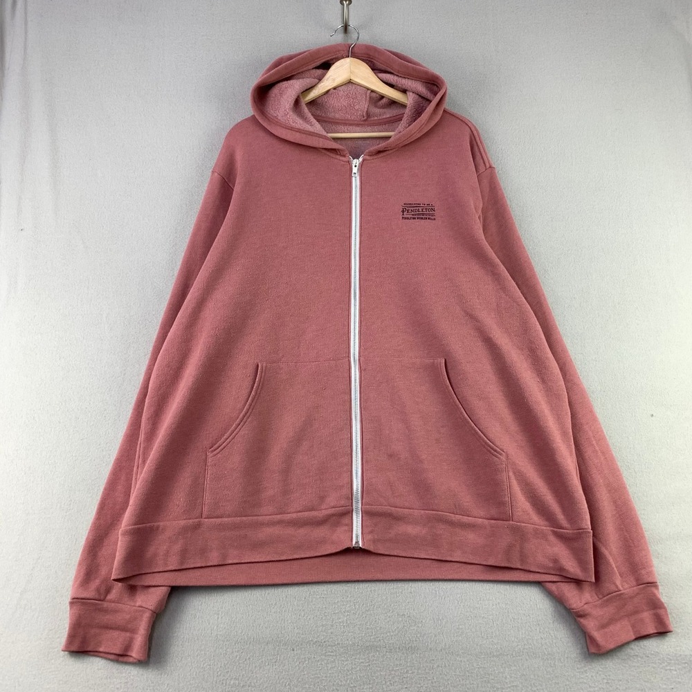 Pendleton Hoodie Women XXL Pink Full-Zip Southwestern Graphic Harding Fleece